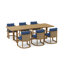 Junus 8 - Person Patio Dining Set Rectangular Table with Sunbrella® Cushions Included