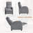 Manual Recliner, Comfortable Corduroy Recliner with Upholstered Back and Seat Cushion-2086262342