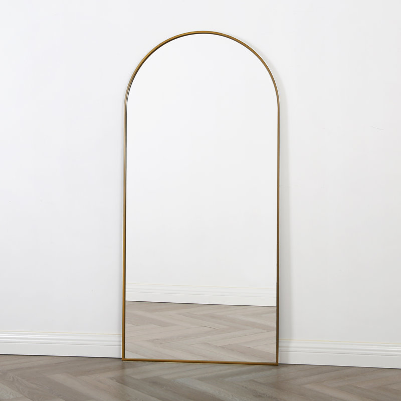 Stoneridge Metal Arch Floor Mirror, Gold