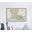 Louisiana State Map - impression encadrée-1420894969