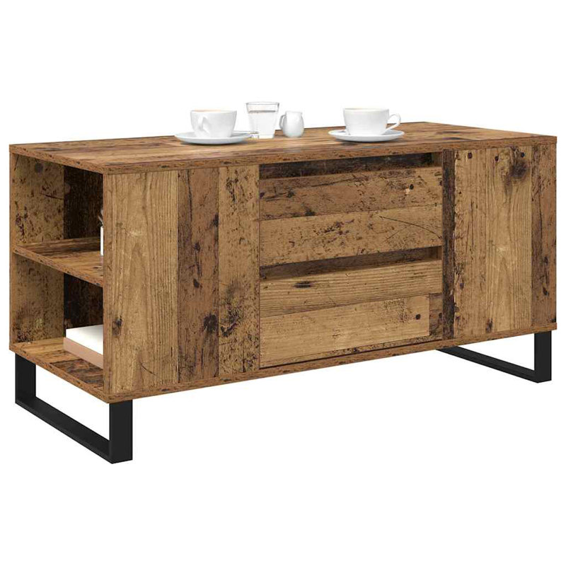 Coffee Table with Storage, Old Wood