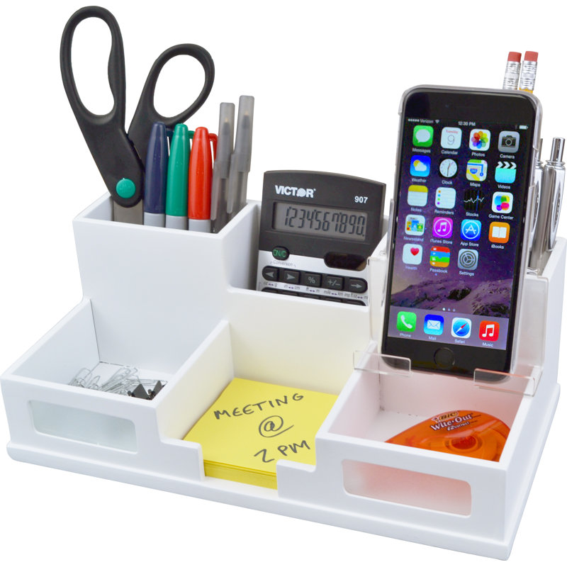 Organisateur de bureau Damiyan, blanc