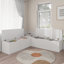 Banc de rangement en L avec sièges rembourrés, pour la salle à manger, la cuisine, le vestibule-612143018