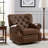 38" W Tufted Leather 270° Swivel Oversized Leather Recliner