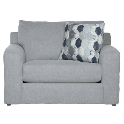 Chaise rembourrée et demi Brytanni avec siège à ressorts et 1 coussin décoratif inclus