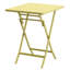 Ensemble bistro 3 pièces de table carrée pliable et chaises, jaune-128367997