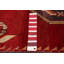 Tapis de couloir unique en laine noué à la main nouvel âge 3 pi 5 po x 13 pi rouge / bleu marine foncé / crème Jesse-James