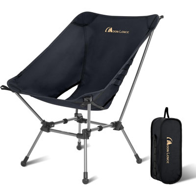 Chaise de camping portative Plus, plus grande et plus spacieuse, compacte et légère, chaise pliante pour la randonnée et le sac à dos, capacité de 330 lb (noir)