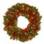 The Holiday Aisle® 24in. Valley Pine Wreath with Battery Operated Warm White LED Lights