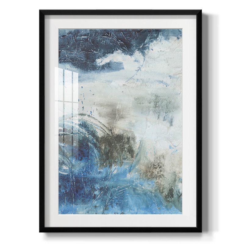 Reproduction encadrée Proxima I, Blanc, Papier avec cadre noir