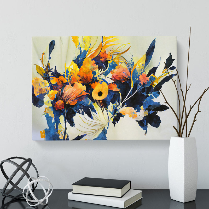 Floral Bouquet Abstract - Wrapped Canvas Print