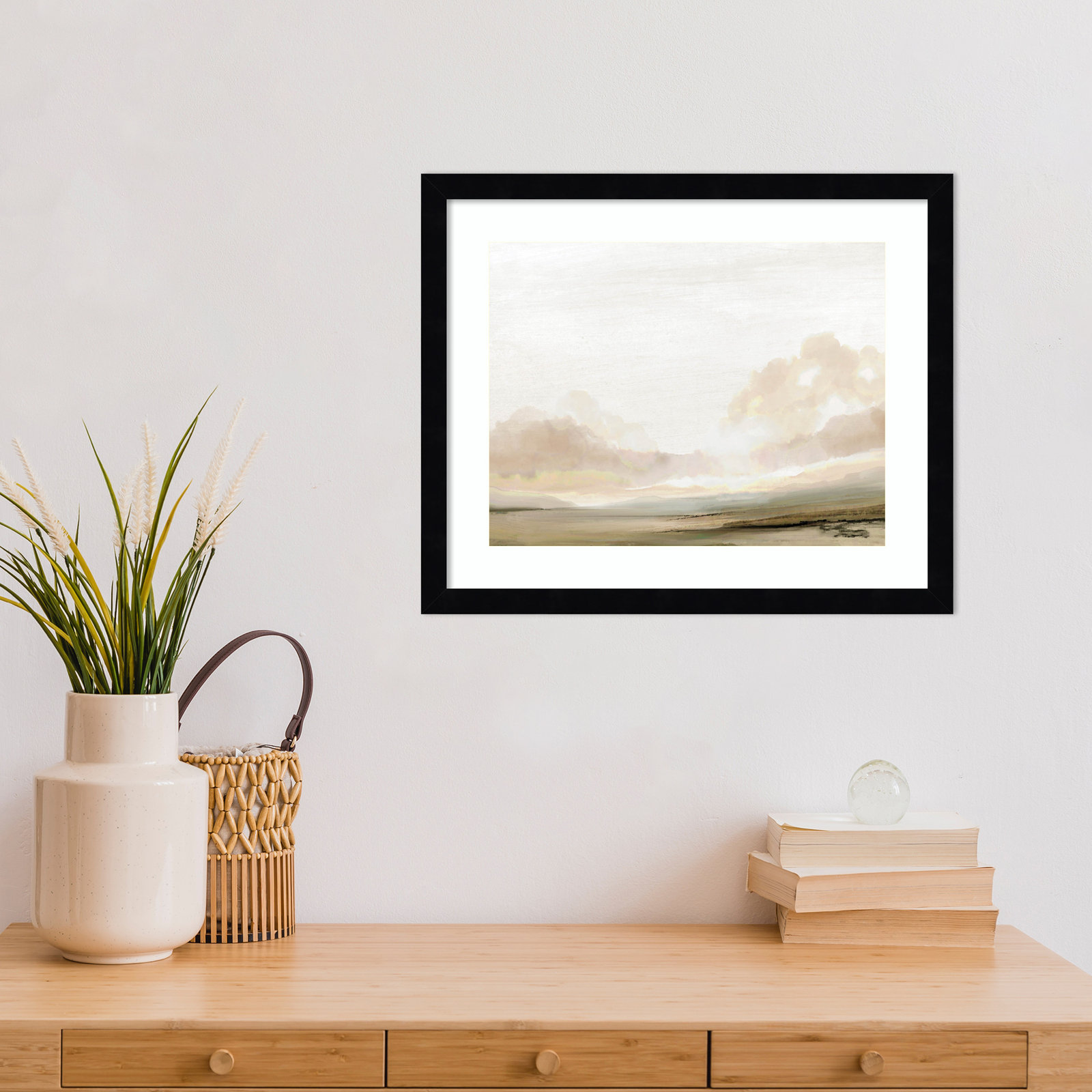 Southern Landscape by Dan Hobday, Black, 14" H x 17" W x 1" D