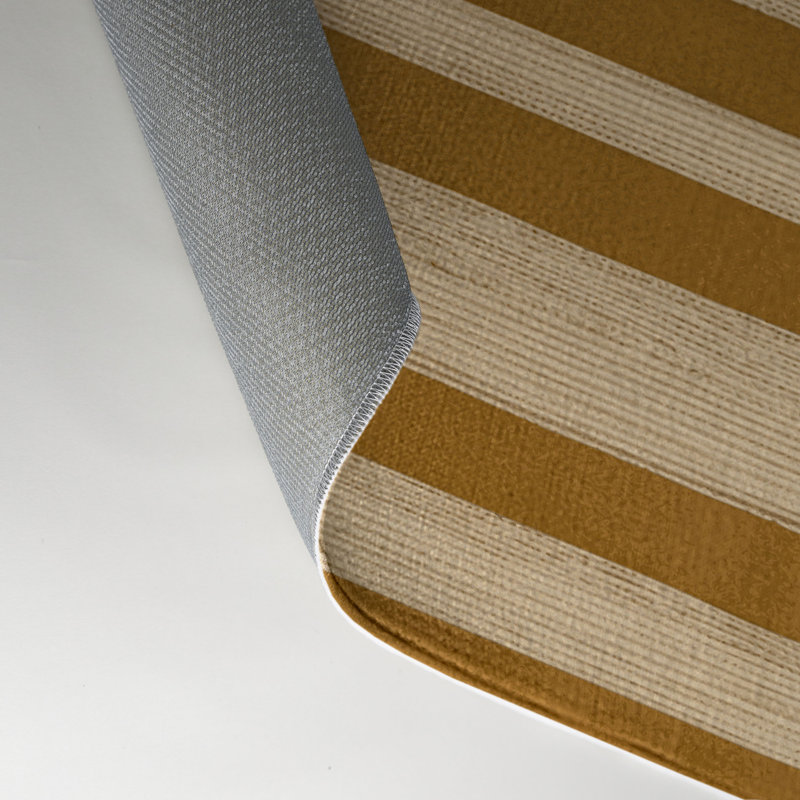 HorizontalStripes Brown Indoor and Outdoor Area Rug, Rectangle 3' x 5'