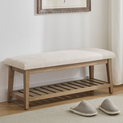 Banc de rangement rembourré l 44 po Hahnville
