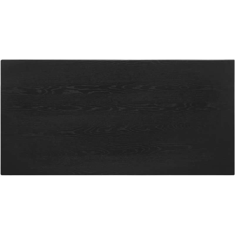 Monte 71" Black MDF and Rubberwood Dining Table