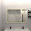 Miroir lumineux de salle de bain rectangulaire-734840748