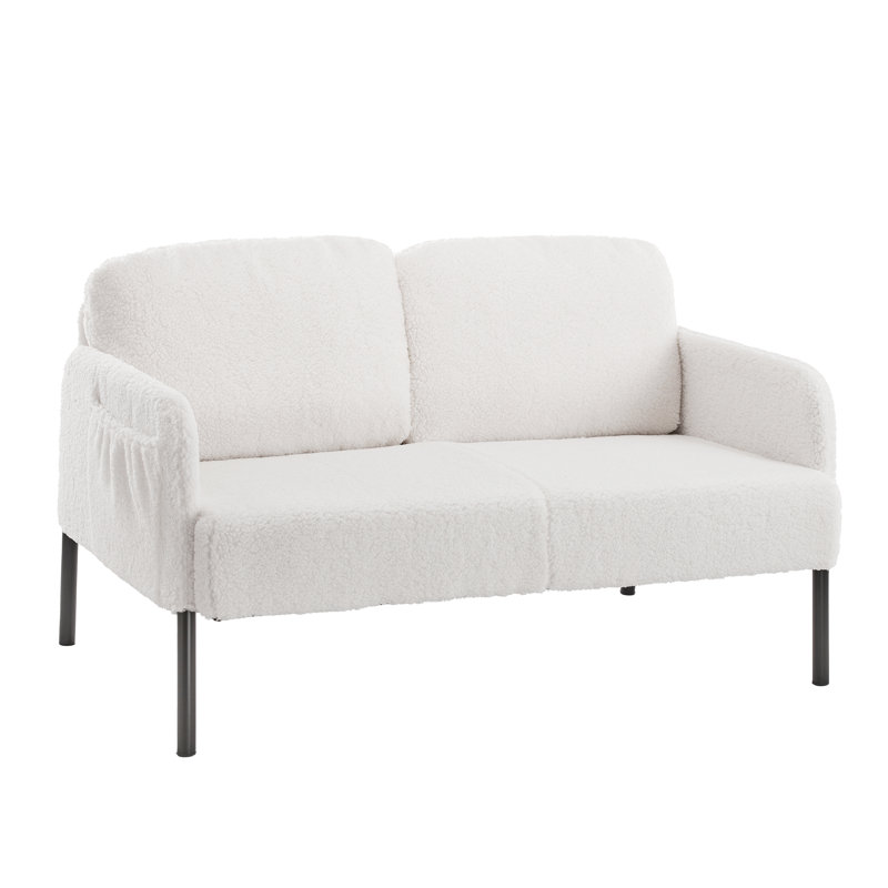 Alexsys 2 Seater Teddy Sofa, White