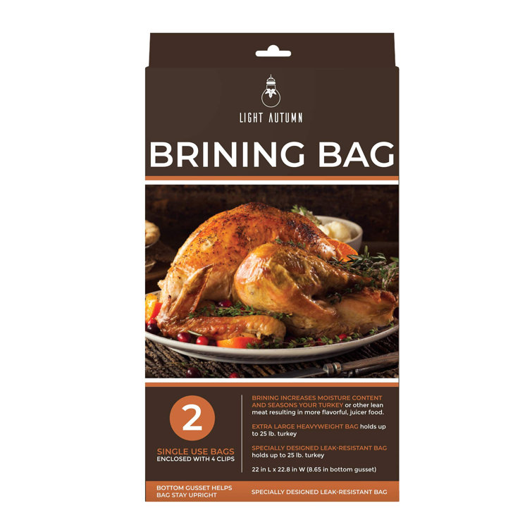 Turkey Brine Bags Heavy Duty for Turkey or Ham, 2 pack, with