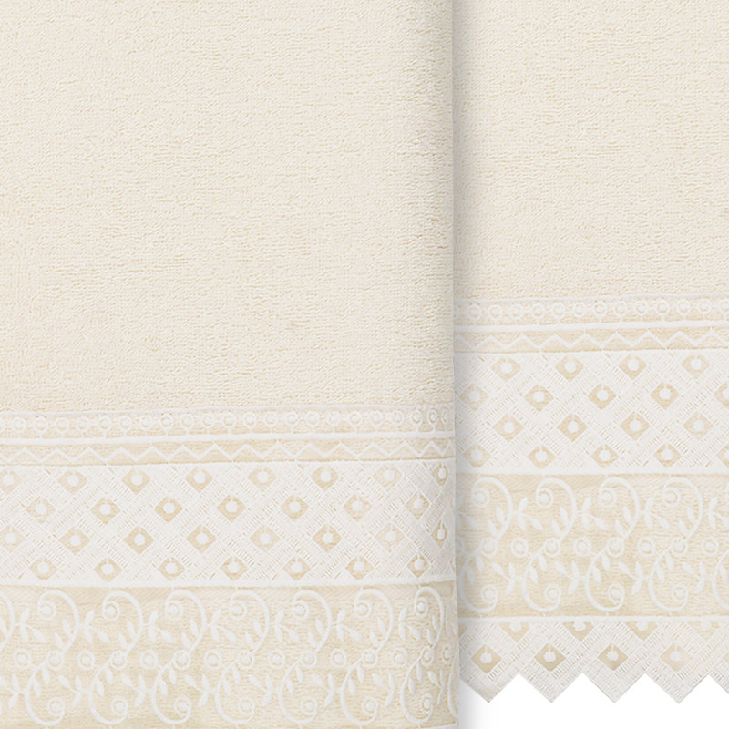 Aiden Midweight Bath Towel, Cream