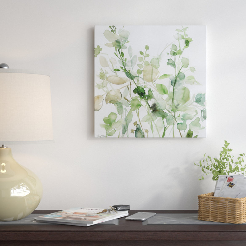 «Sage Garden II», peinture, H 16 po x l 16 po, Toile tendue, Sans cadre