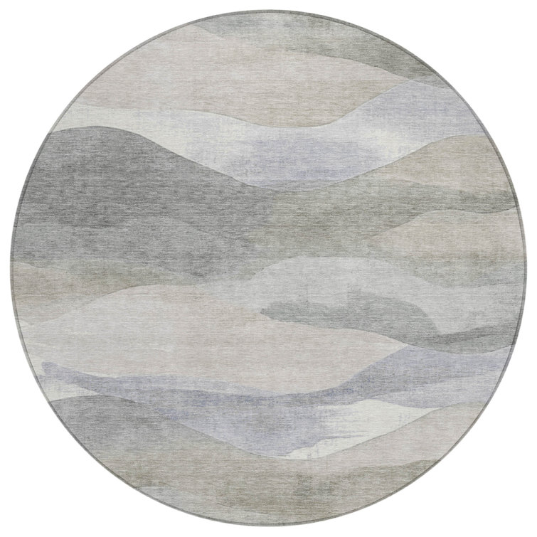 Machine Washable Indoor/Outdoor Xhevrie Beige Rug