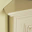 Foyer électrique en bois massif beige