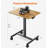 Sweetcrispy Small Mobile Rolling Standing Desk Rolling Desk Laptop Computer Cart for Home