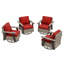 Ensemble de chaises berçantes pivotantes d'extérieur, ensemble de chaises de patio en rotin et osier à 360 °-120474492