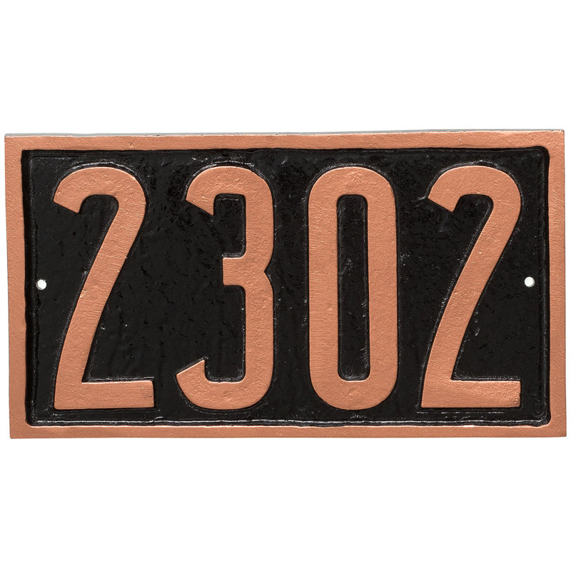Rectangle Wall Plaque, Black/Copper