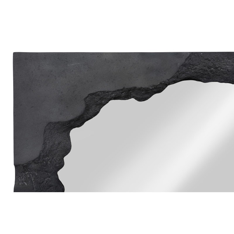 Miroir Magma, pierre gris anthracite