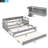 Twin XL Wood Daybed with 2 Trundles, 3 Storage Cubbies, 1 Light for Free and USB Charging Design-462258898