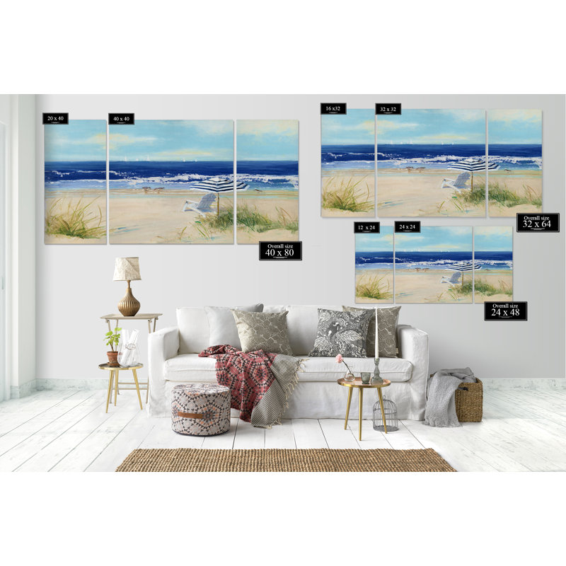 Beach Life II-reproduction de photo sur toile, H 24 po x l 48 po x P 1,5 po