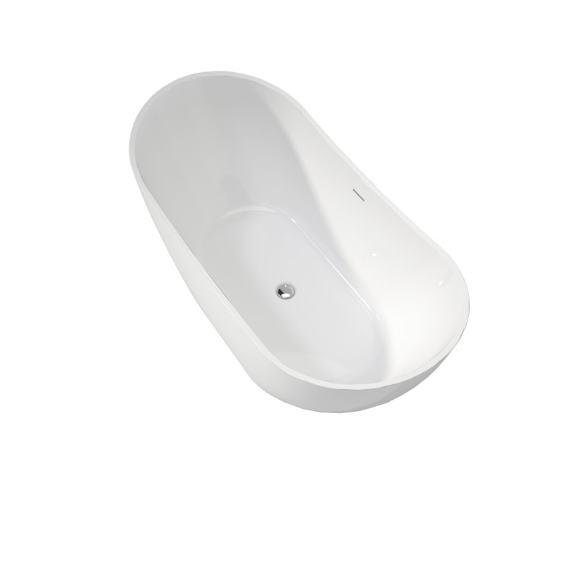 Baignoire autoportante 60 po x 29 po en acrylique autoportante blanche autoportante