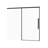 Semi - Matte Black Sliding Shower Door, 1/4" (6mm) Thick Tempered Glass, Adjustable Width 56" 60", Smooth Sliding, Splash Proof 60" Adjustable，semi ，sliding Bathtub Door，6mm Clear Glass，splash