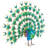 55"H Jumbo Sized Iron Majestic Peacock Statue