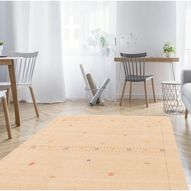 Tapis unique en laine noué à la main 5 pi 2 po x 7 pi 10 po nouvel âge Jian