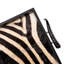 Leather Rectangle Tray W/ Zebra Inlay - Springbok Horn Handles