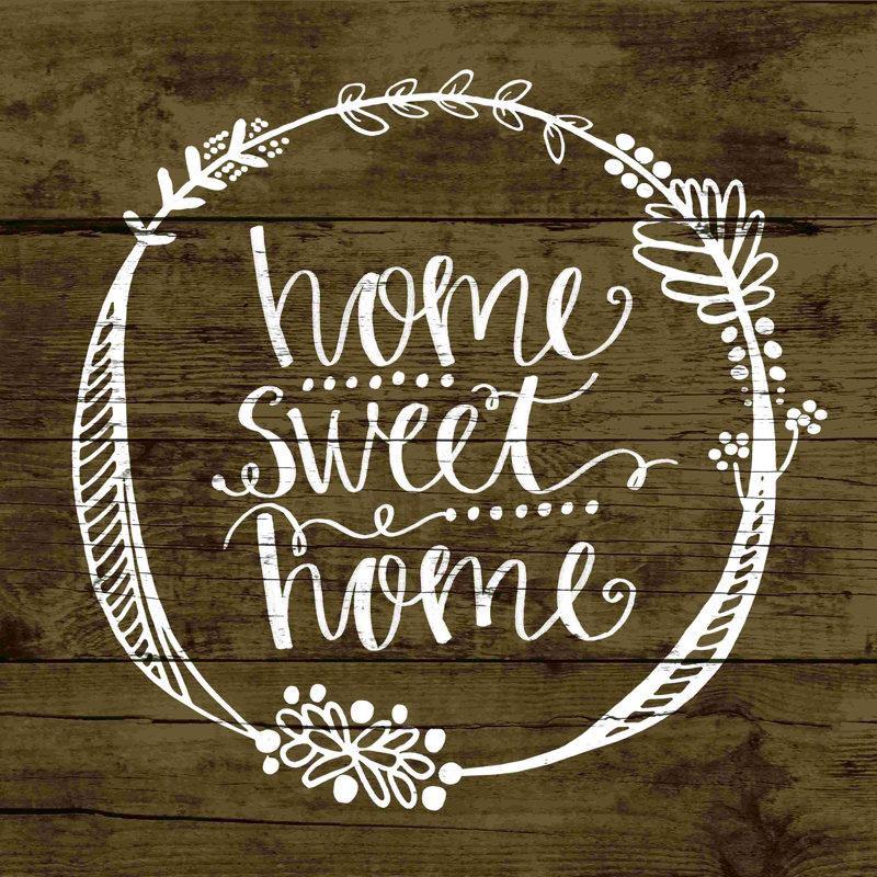 Home Sweet Wood - reproduction sur toile tendue, H 12 po x l 12 po