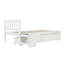 3ft wooden bed with bedside table and 2 drawers white-1174939768