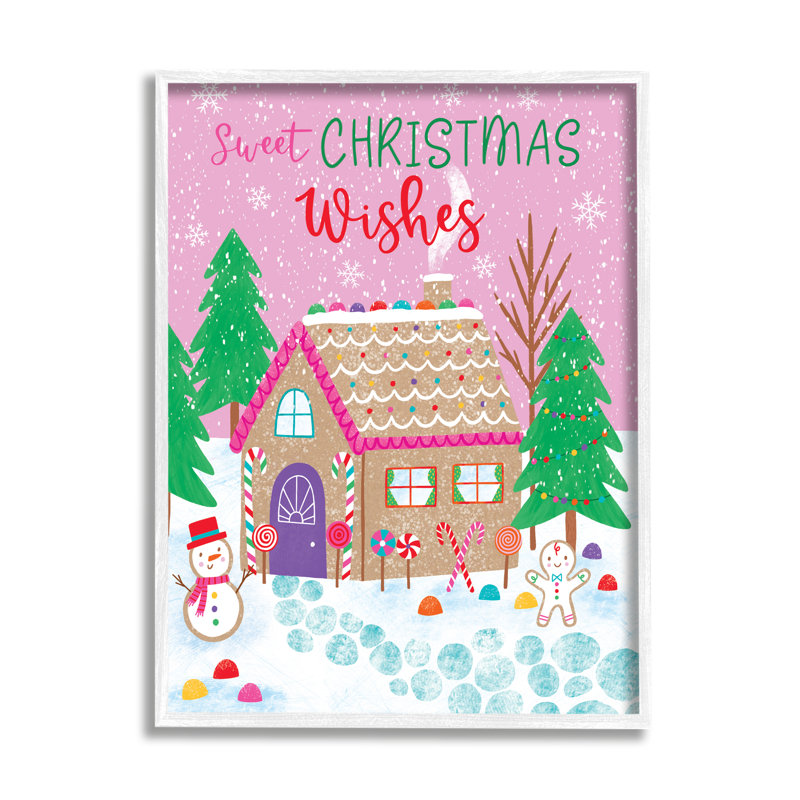 Sweet Christmas Wishes, H 30 po x l 24 po x P 1,5 po, Giclée encadrée blanc bord de mer