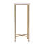 Paulina 9 in. W Square Marble and Iron End Table