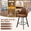 Tabouret de bar pivotant en cuir avec dossier haut (ensemble de 3)-1062417566-1062960129-1062960133