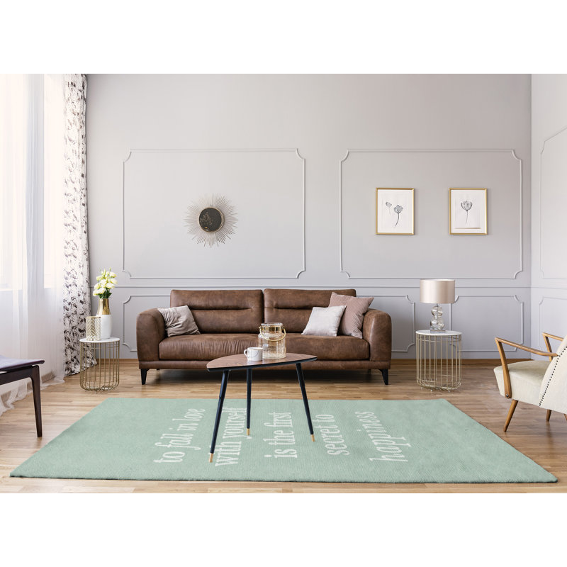 Tapis en poly-chenille à la main, Rectangle 5 pi x 7 pi