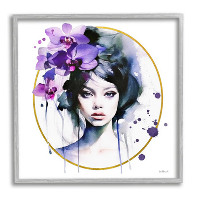 «Girl And Purple Orchids» par Amanda Greenwood