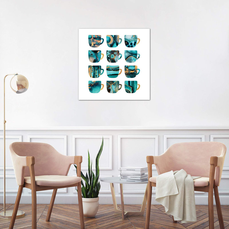 My Favorite Coffee Cups by Elisabeth Fredriksson - Wrapped Canvas Print, 66.04 cm H x 66.04 cm W x 1.91 cm D