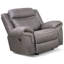 Fauteuil inclinable oscillant en similicuir gris chaud Enclave