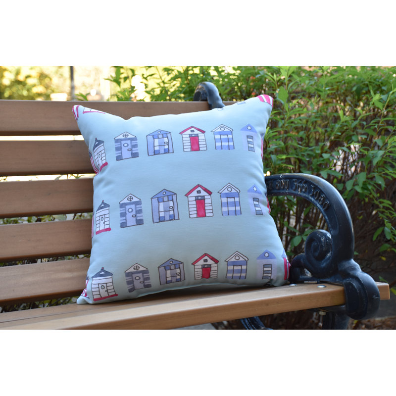 Housse de coussin d'extérieur carré Nantucket, 18 po x 18 po, Turquoise