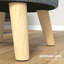 Repose-pieds rond avec rangement et tabouret