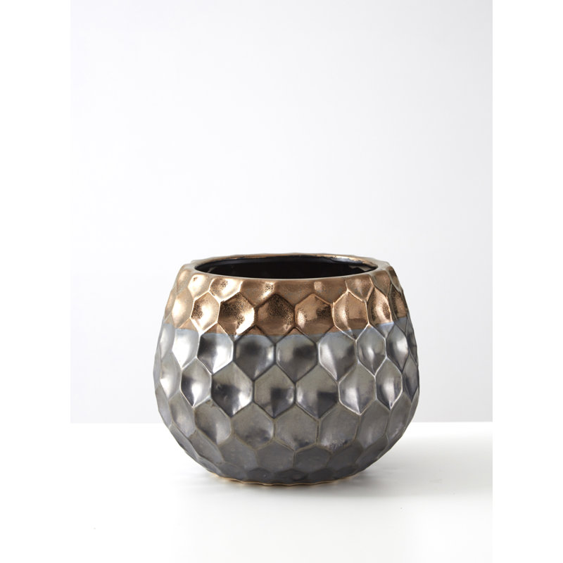 Alfonso Ceramic Cachepot, 17cm H x 22cm W x 22cm D