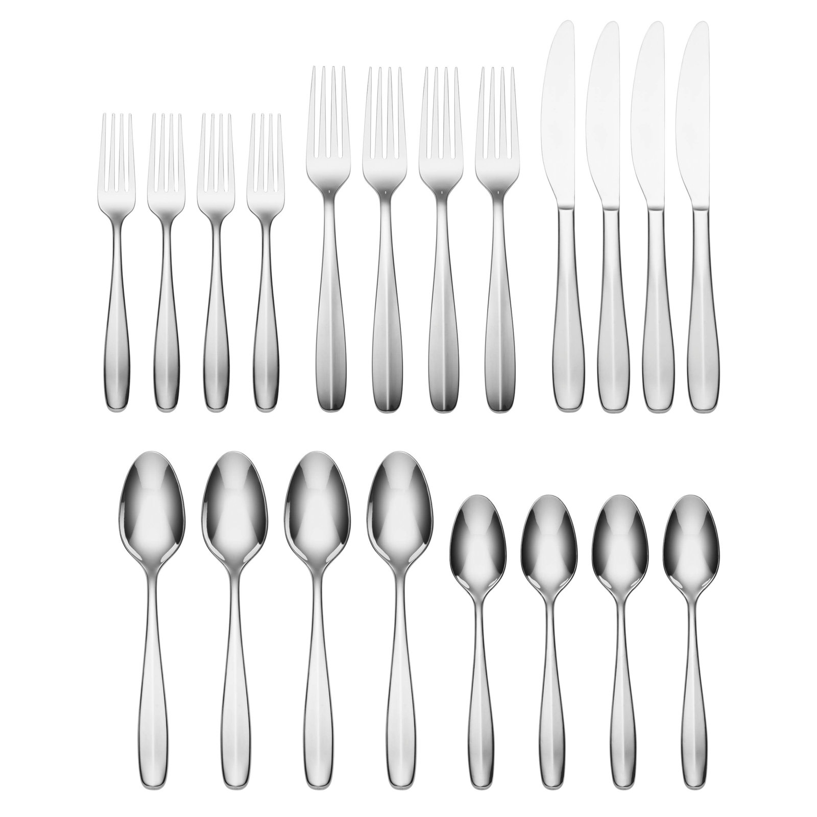 Oakwood 20 Piece Everyday Flatware Set, Service For 4